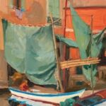 "Working On The Nets" by Jane Barton "Working On The Nets" by Jane Barton, 12x9, Oil on board, 2011