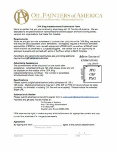 OPA Blog Advertisement Submission Form