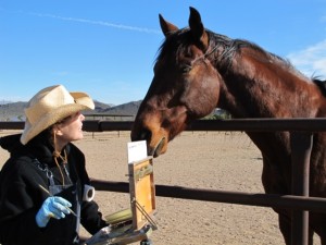 Jane Barton with Critic the horse