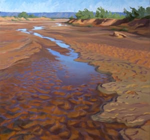 Brazos Clay,  oil on panel,  32 by 34 inches,  © 2012 Laura Lewis