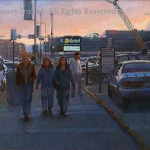 "City Sidewalk" -18x36 - Diane Massey Dunbar OPA