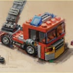 "Fire Engine" by Diane Massey Dunbar OPA - 5x7