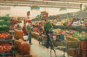 "Shopping Cart" by Diane Massey Dunbar OPA - 20x30