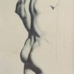 Classic Nude Drawing, Pencil, 9 3⁄4 x 6, $600