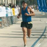 Rick Delanty at Finish Line of Long Beach Marathon - October 2007