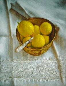 David Hardy – Lemons and Lace – 20″x 16″ – Oil