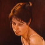 David Hardy – Portrait of Young Woman – 12″x 12″ – Oil