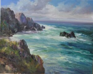 "Montaña De Oro Surf" by Joyce Pike OPAM 24"x30"