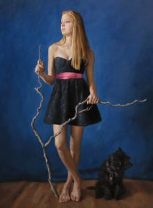 "Lily With Stick" 70x50 Oil