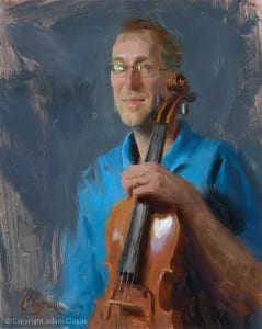 Violist (Oil, 10x8)