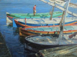 "Collioure Boats" by Bill Farnsworth OPA