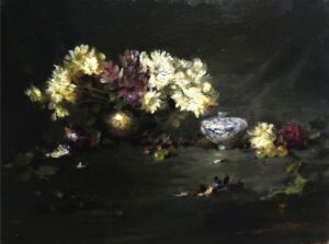 "Garden Flowers with Ming Pot" by Jacqueline Kamin OPA