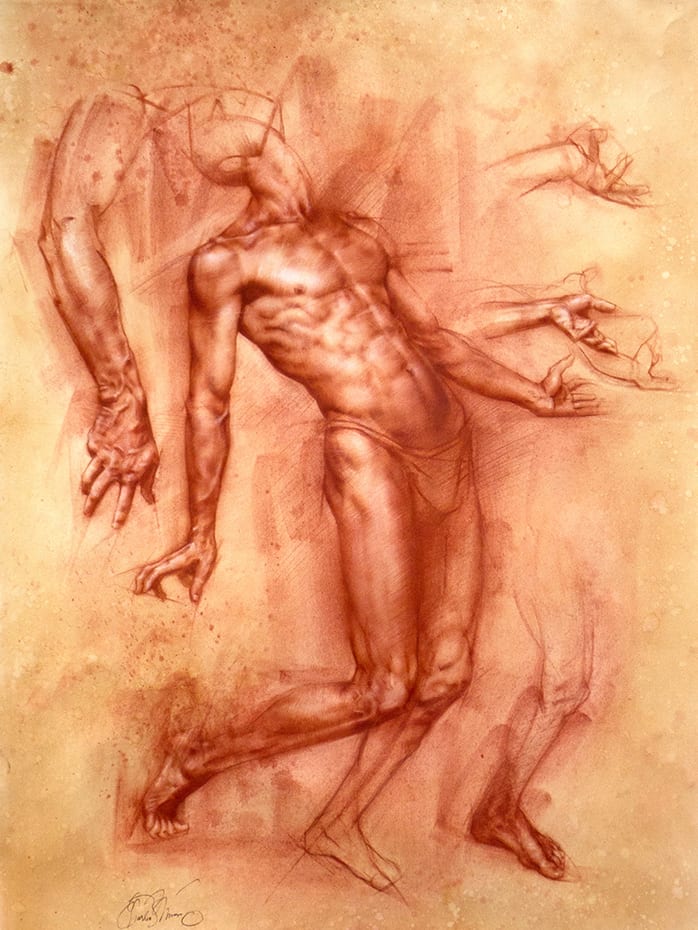 leonardo drawings a study of anatomy from the Renaissance master