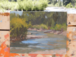  My 6x8 study at Hulen Meadows during Michael’s workshop.