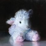 Lovely Lamb, 4x4, alla prima,oil on panel