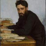 Ilia Efimovich Repin (Russian, Chuguev 1844-1930 Kuokkala) 1884 "Vsevolod Mikhailovich Garshin"