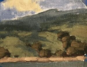 3" x 4" Color Sketch Painted From Memory