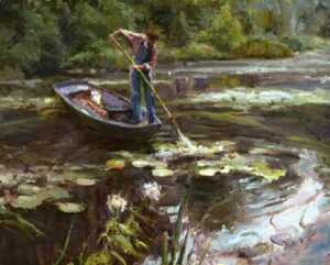 Morning in Giverny 24x30 Oil by Howard Friedland OPAM AIS