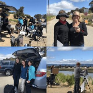 San Francisco California Art Club paint out in Bedwell Bayfront Park