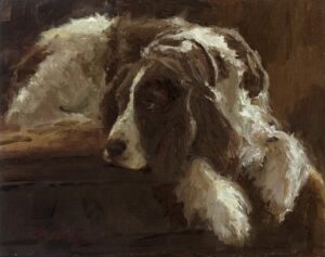 Waiting for the Master 14x18 Oil by Howard Friedland OPA AIS