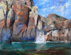 EMERALD FALLS bt Albert Handell OILS 22X28 $18,500 .00