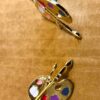 Pallet Gold Stud Earrings