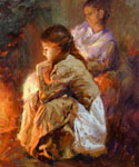 By the Fireplace by Vadim Dolgov