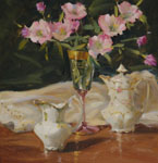 China and Primroses by Judy A Crowe