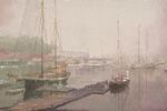 Camden Harbor, Foggy Morning by CW Mundy OPAM