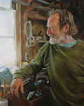 Portrait of Nat Benjamin, boat builder and designer by Elizabeth Whelan