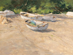 White Boats On A Beach by Deborah Tilby