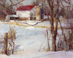 Snow And Red Roof by Tom L. Nachreiner OPA