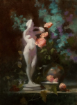 Statuette with Roses by Charles Young Walls OPA